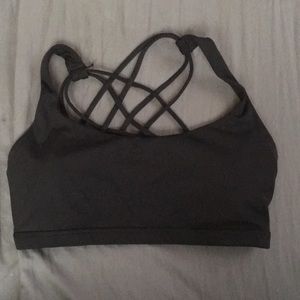 💚Womens black criss cross sports bra